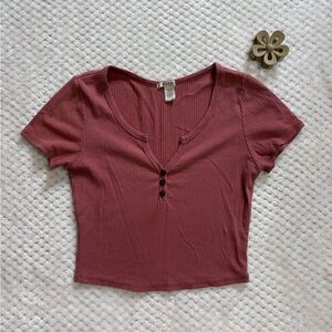 Bozzolo Dusty Rose Crop Top